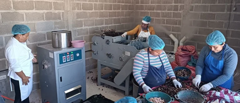 Arbeit an verschiedenen Maschinen bei La Sure&ntilde;ita.