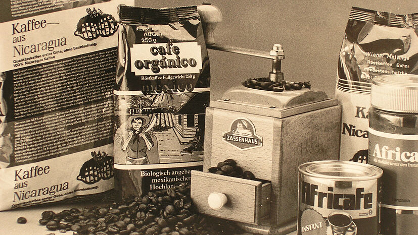 GEPA-Kaffees in den 80er-Jahren. | Foto: GEPA – The Fair Trade Company