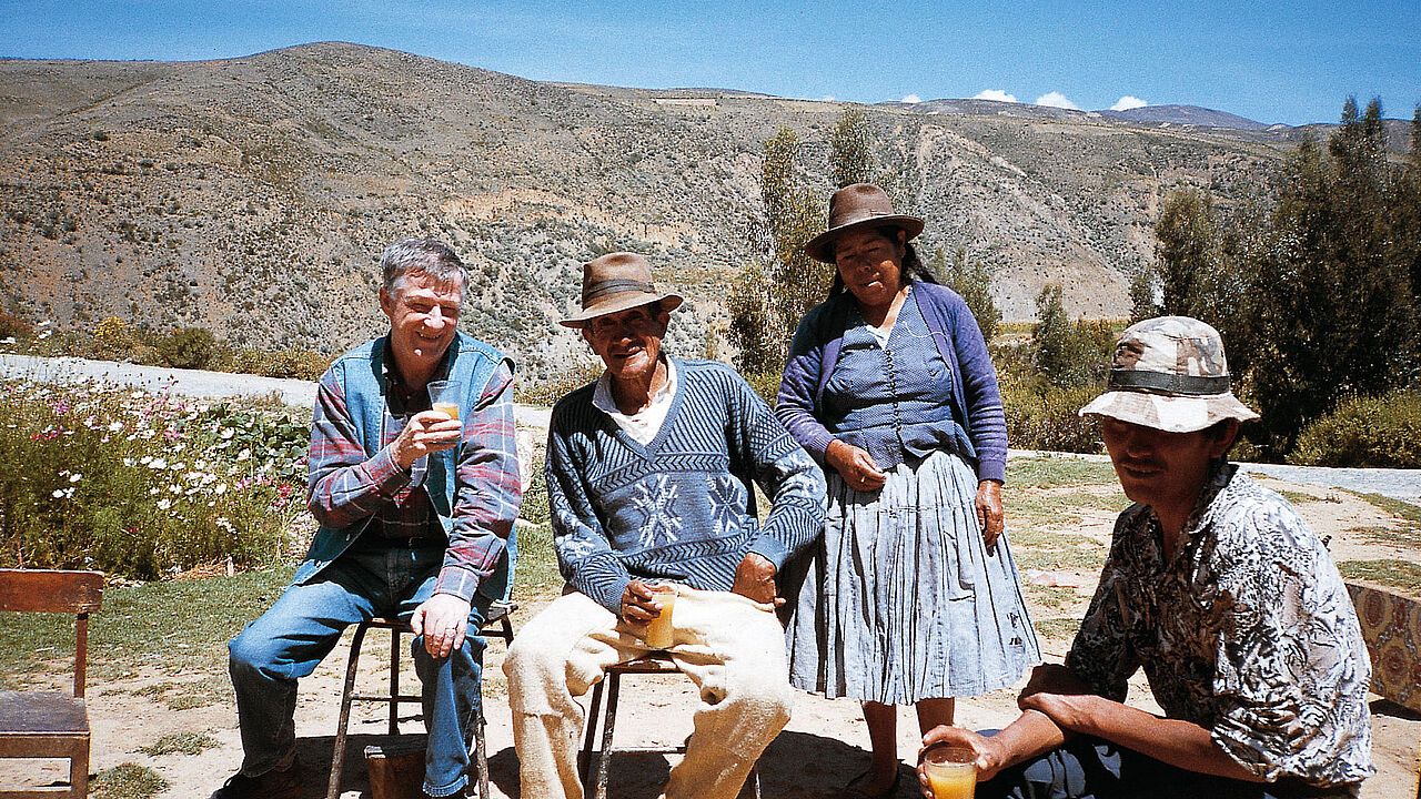 Gerd Nickoleit bei einer Dienstreise in Bolivien. Foto undatiert.