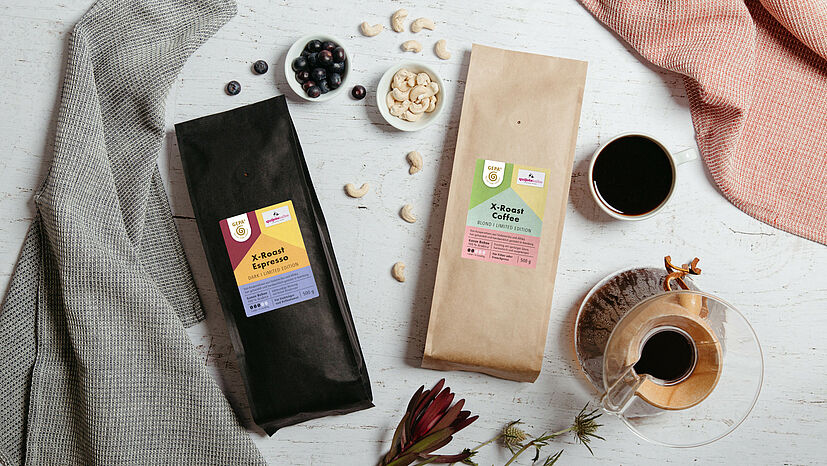 Zusammen mit Quijote Kaffee haben wir die beiden Kaffees "X-Roast Espresso Dark" und "X-Roast Coffee Blond" auf den Markt gebracht. | Foto: GEPA - The Fair Trade Company / C. Schreer
