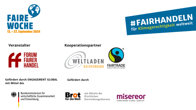 Die Deutschlandreise der Frauen aus dem Globalen Süden wird unterstützt und finanziert vom Forum Fairer Handel. 