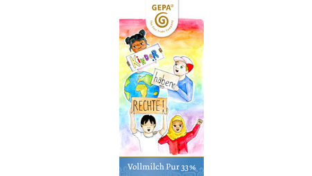 „Kinder haben Rechte“: Kindermissionswerk ‚Die Sternsinger‘ und die GEPA präsentieren neue Kinderrechte-Schokolade